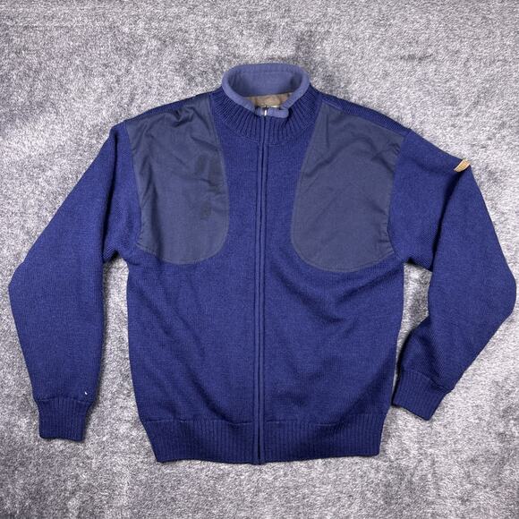 Beretta Men's Wool Full Zip Hunting Jacket Blue Size Medium